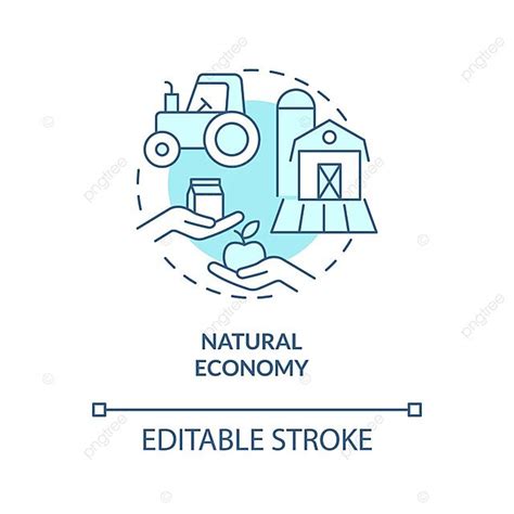 Natural Economy Turquoise Concept Icon Resource Distribution Stroke