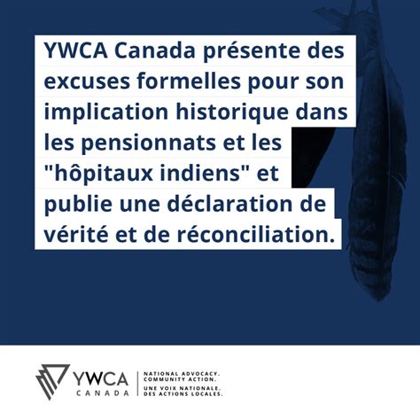 Ywca Canada Pr Sente Des Excuses Officielles Pour Son Implication