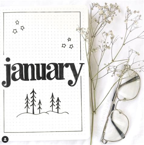 January Bullet Journal Cover Page Ideas - The Smart Wander