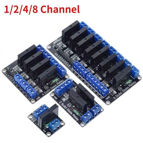 Relay Module Solid State High Level 5V 12V 24V DC 1 2 4 8 Channel SSR