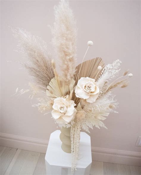 Diy Dried Flower Arrangement Flower Vase Arrangements Dried Flower