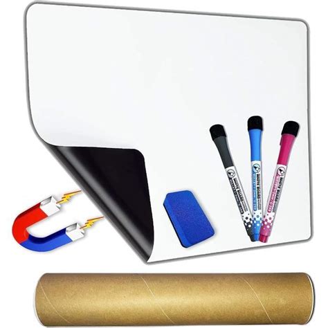 Tableau Blanc Magnétique Pour Frigo A3 Tableau Effaçable à Sec Aimanté
