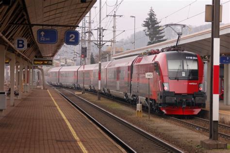 Mit Abfahrt Der Railjet Garnitur Spirit Of Austria Aus Amstetten In