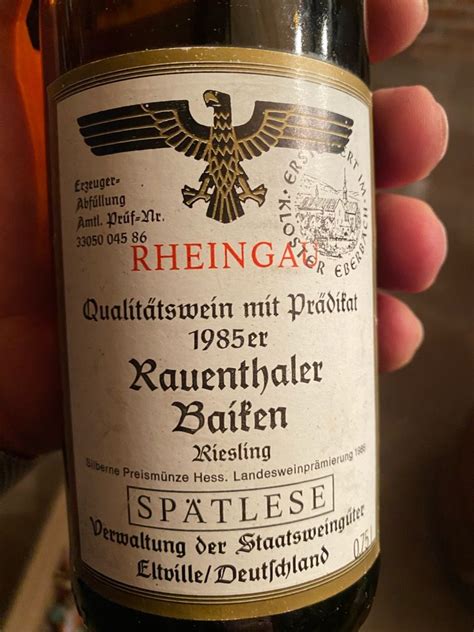 1996 Hessische Staatsweingüter Kloster Eberbach Rauenthaler Baiken