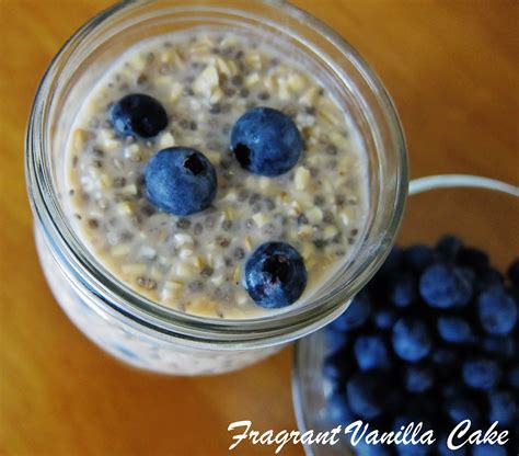 Blueberry Muffin Batter Overnight Oats | Fragrant Vanilla Cake