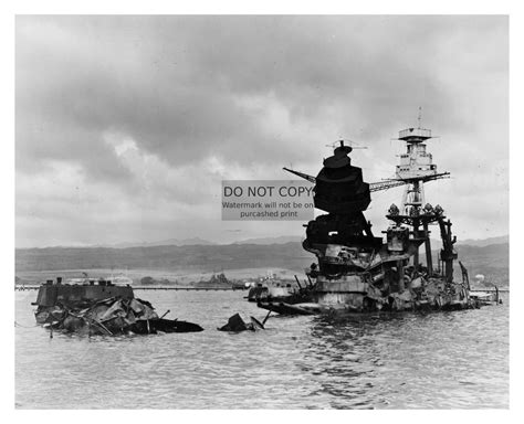 Uss Arizona Battleship Three Days After Pearl Harbor Attack Ww2 8x10 Photo Photographs