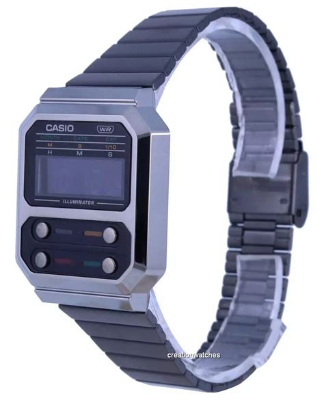 Casio Vintage Youth Digital Stainless Steel A100WEGG 1A A100WEGG 1