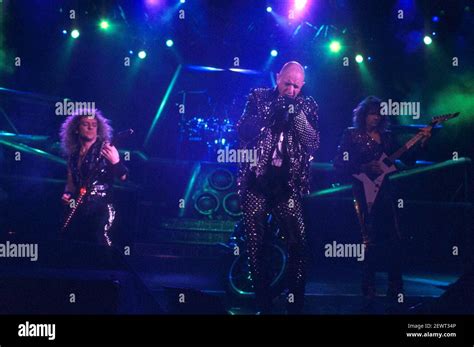 Kk Downing Rob Halford And Glenn Tipton Of Judas Priest Live At A Painkiller Tour Concert At