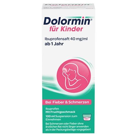 Dolormin für Kinder Ibuprofensaft 40mg ml 100 Milliliter N1 online