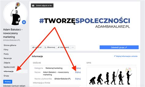 Jak zmienić nazwę strony na Facebooku trik Nowoczesny Marketing