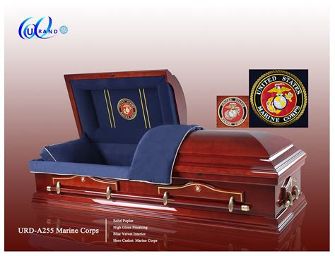 Hero Marine Corps Casket Solid Poplar Unique Design Casket Casket And