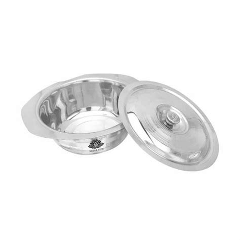 Kesar Kunj Stainless Steel Serving Handi Bowls Set L L L