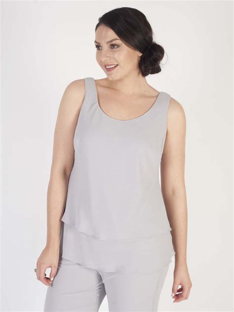 Soft Grey Double Layer Chiffon Camisole Get Giant Deals