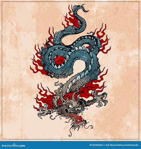 Traditional Asian Dragon Stock Vector Illustration Of Black 82366044