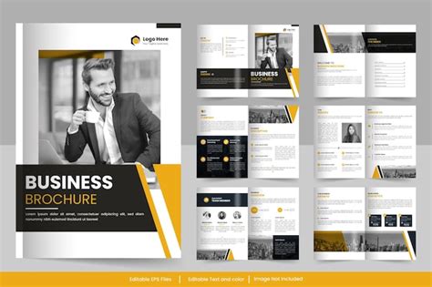 Premium Vector | Business brochure template layout design minimal ...