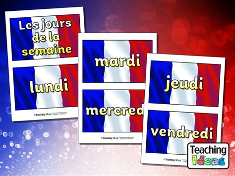 French Days Of The Week Teaching Ideas