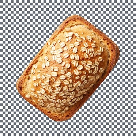 Premium PSD Freshly Baked Oatmeal Bread Loaf Isolated On Transparent