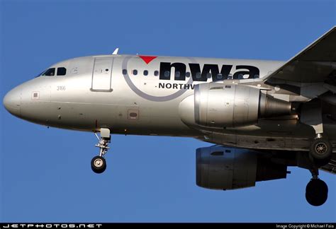 N366NB Airbus A319 114 Northwest Airlines Michael Faia JetPhotos