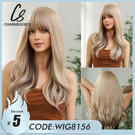 Charm Source Lange Gewellte Ombre Schwarz Bis Blonde Per Cken F R