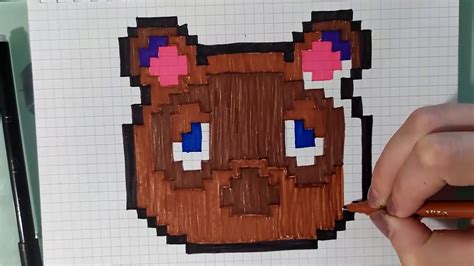 Comment Dessinez Tom Nook Animal Crossing En Pixel Art Youtube