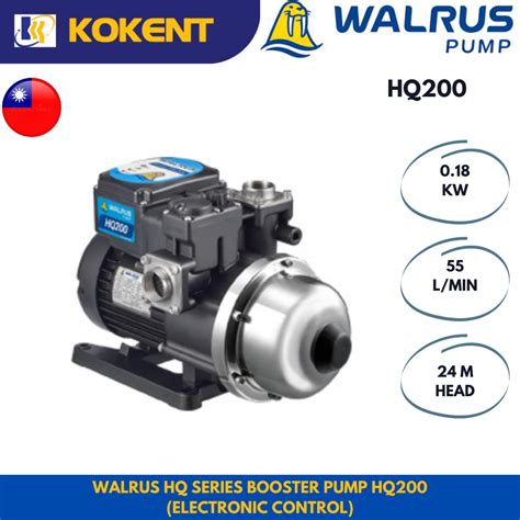 Walrus Hq Series Booster Pump Hq Electronic Control