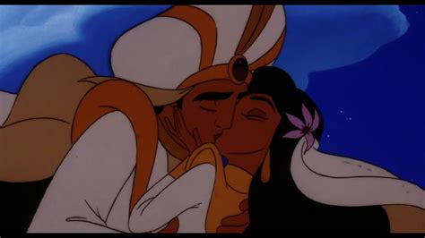 Image - Aladdin and Jasmine finally married share a kiss.jpg | Heroes ...