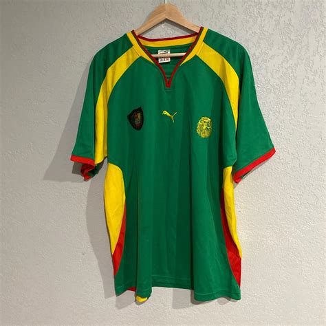 Vintage Cameroon Soccer Jersey Size not tagged but... - Depop