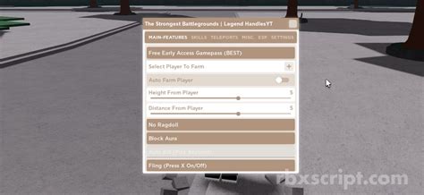 The Strongest Battlegrounds Auto Farm Player Block Aura More