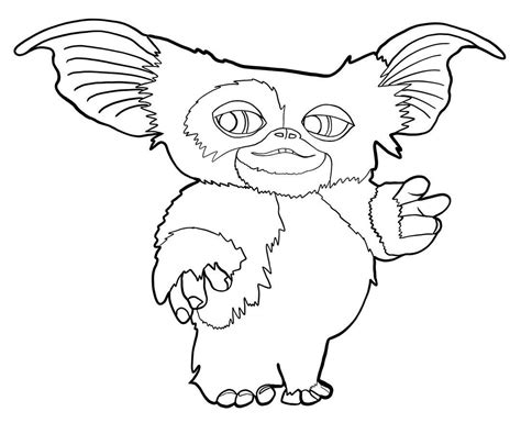 Gremlins Coloring Gizmo Drawing Draw Dragoart Mogwai Step Drawings ...