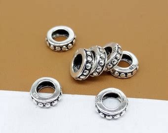 Sterling Silver Round Spacer Beads Bracelet Spacers Etsy