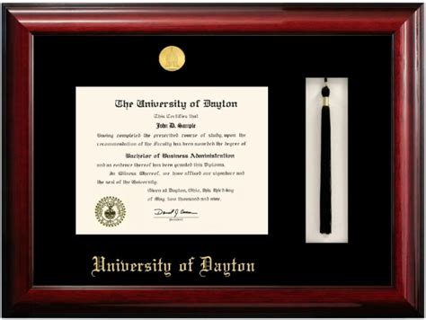 University Frames Tassel Box Diploma Frame University Of Dayton Bookstore