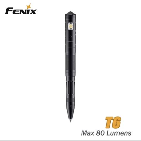 Тактическая ручка с фонариком и стеклобоем Fenix T6 — Pilot -brd