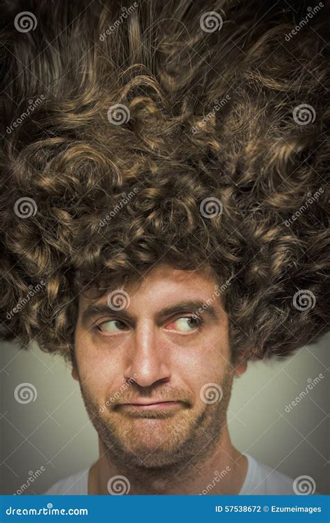 Messy Curly Hair stock photo. Image of afro, hair, messy - 57538672