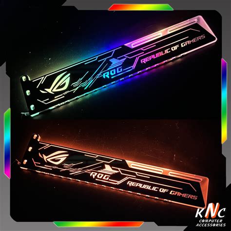 Giá Đỡ Chống Xệ Card Màn Hình VGA Họa Tiết Logo ROG Led RGB Đồng Bộ Màu