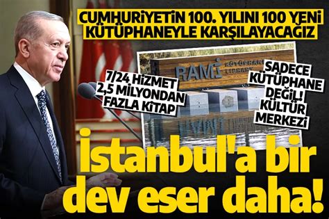 Son dakika İstanbul a bir dev eser daha Cumhurbaşkanı Erdoğan açılışı