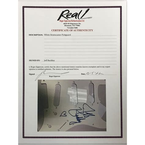 musicgoldmine.com - Jeff Buckley Signed Guitar w/Epperson LOA ...