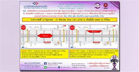 รฟม แจ้งปิดเบี่ยงจราจรบนถนนสมเด็จพระเจ้าตากสิน บริเวณสำนักงานโครงการรถไฟฟ้าสายสีม่วงฯ ถึง ฟรอน