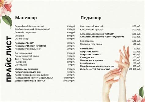 Прайс лист / маникюр | Accesorios para uñas