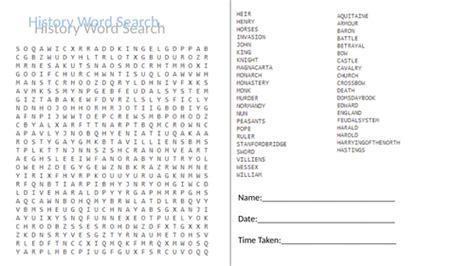 History Word Search Teaching Resources