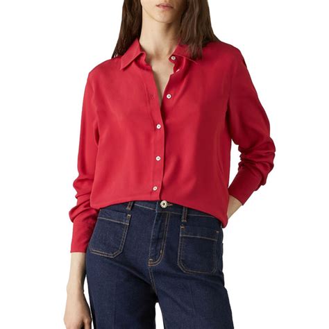 Emme Marella Camicia Crepe De Chine Misto Donna Ciliegia Mascheroni Store