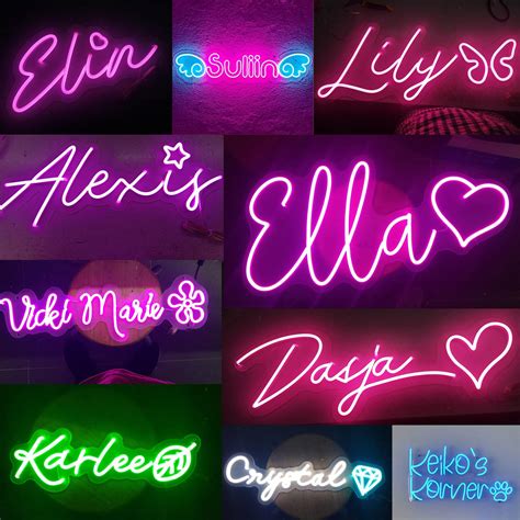 Personalised Neon Name Signs Atelier Yuwa Ciao Jp