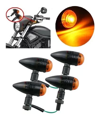 Kit Piscas Setas Metal Bullet Moto Custom Harley Davidson Frete Gr Tis