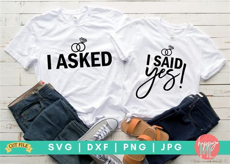 Set Of 2 I Asked And I Said Yes SVG Bride SVG Bride Squad Etsy