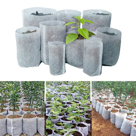 Biodegradable Seedling Bags Nursery Grow Bags Plants Seed Starter Bags