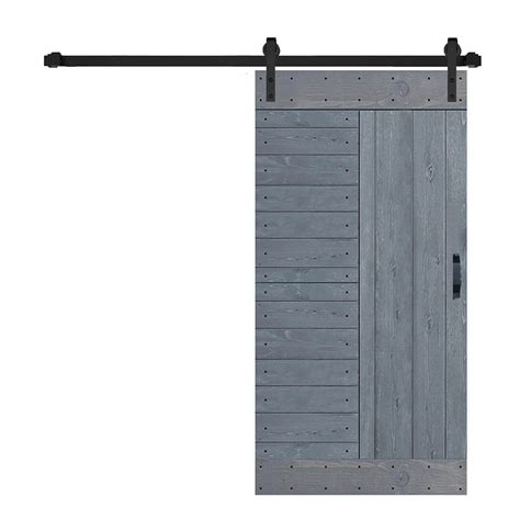 ISLIFE L Series 42 In X 84 In Dark Gray Finished DIY Knotty Pine Wood