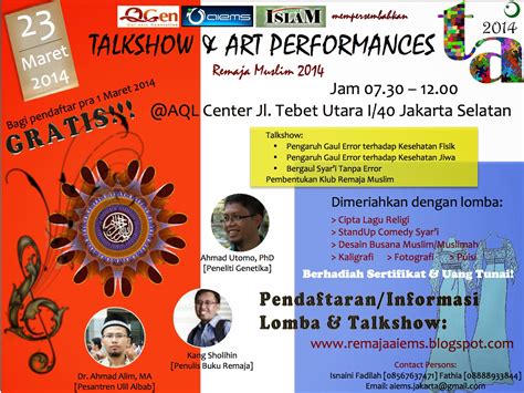 Talkshow And Pentas Seni Remaja Muslim 2014