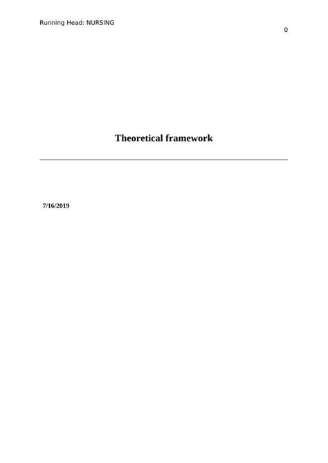 Theoretical Framework In Nursing An Annotated Bibliography