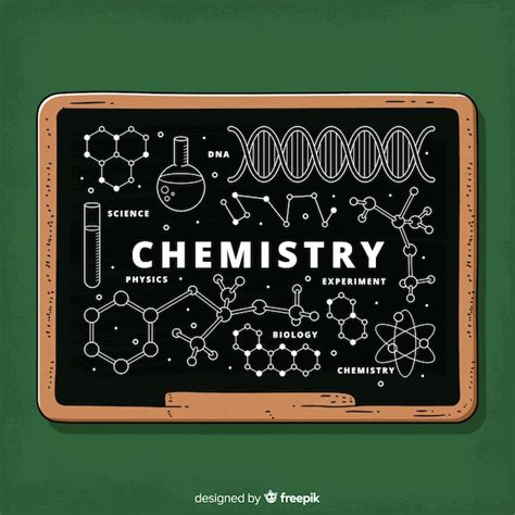 Free Vector Chalkboard Background With Chemistry Information