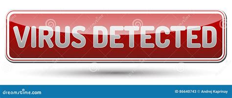 Virus Detected Alert On Computer Screen Royalty Free Stock Photo