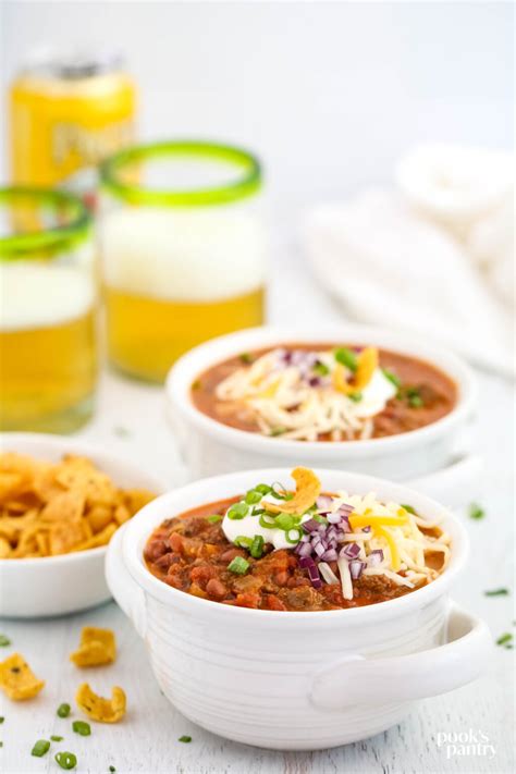 Beef and bean chili recipe - Pook's Pantry Recipe Blog